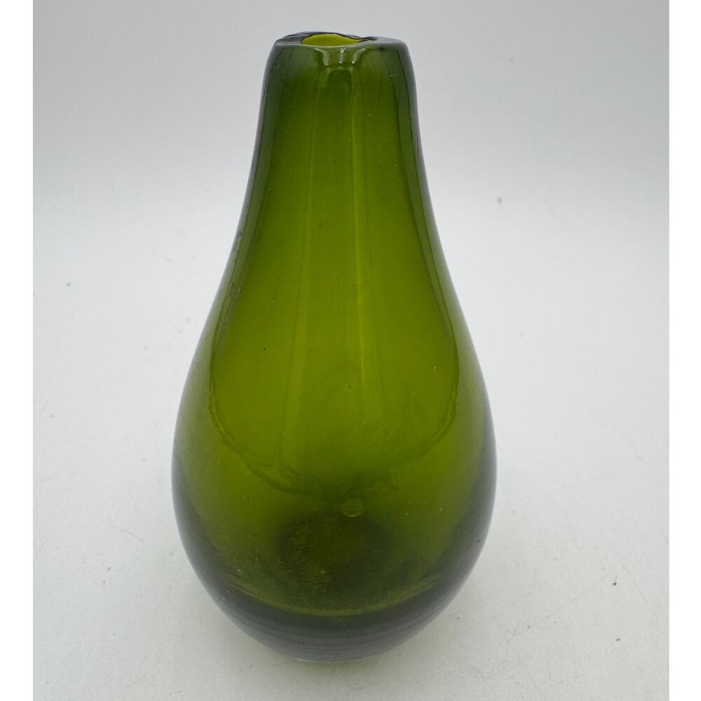 Pottery Barn Green Teardrop Oil Lamp Bud Vase
